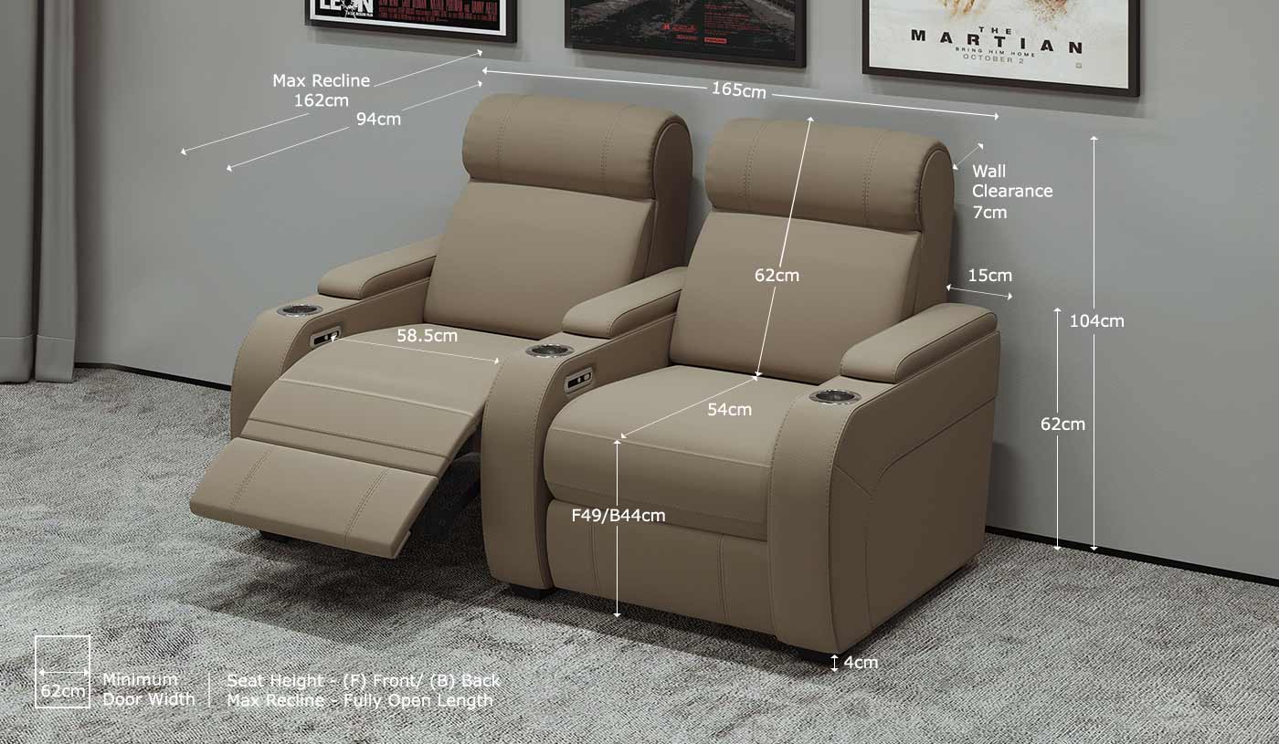 Paramount + 2 Cinema Seats - Home Cinema Seating - Image 3