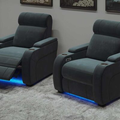 Paramount+ Fabric Electric Recliner Cinema Chair – Golf Simulator Room Seating