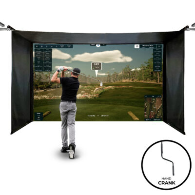 SportScreen Vanish 16 Retractable Golf Simulator Enclosure Hand Crank