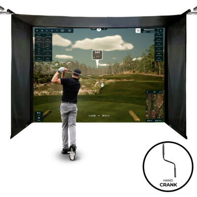 SportScreen Vanish 16H Retractable Golf Simulator Enclosure Hand Crank