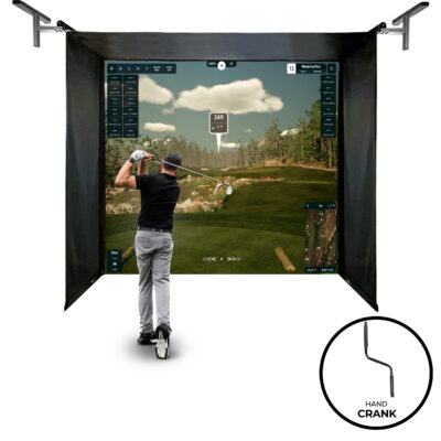 SportScreen Vanish 13H Retractable Golf Simulator Enclosure Hand Crank