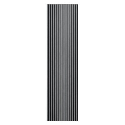 Acoustic Decor wood slatted acoustic panel in Natural Grey Oak finish, 2400 x 600 x 22mm