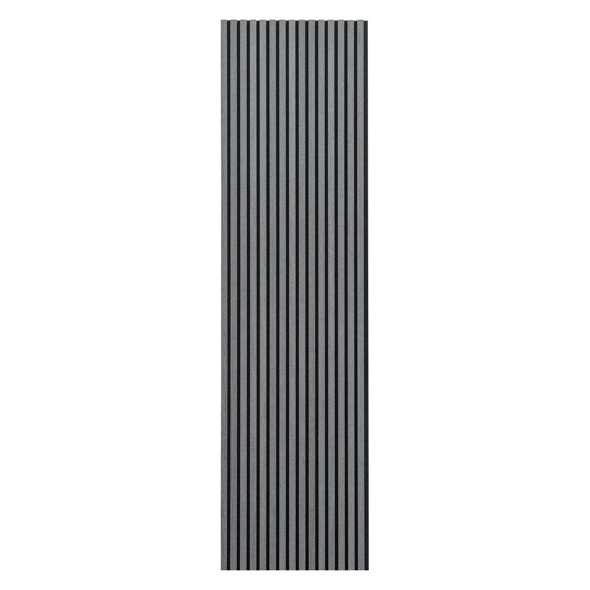 Acoustic Decor wood slatted acoustic panel in Natural Grey Oak finish, 2400 x 600 x 22mm