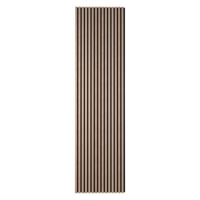 Acoustic Decor wood slatted acoustic panel in Natural Oak finish, 2400 x 600 x 22mm