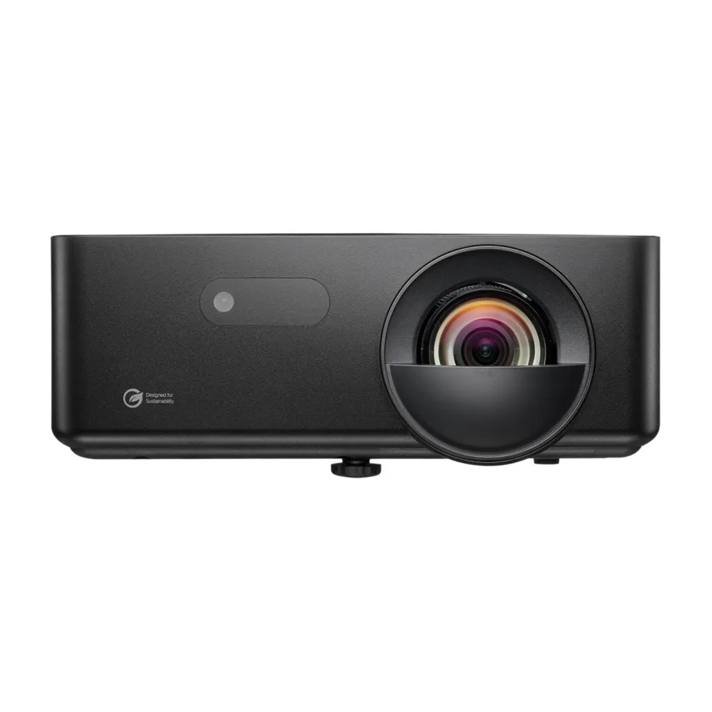 Optoma GT2200HDR Full HD 1080p short throw golf simulator projector - front view of short throw zoom lens