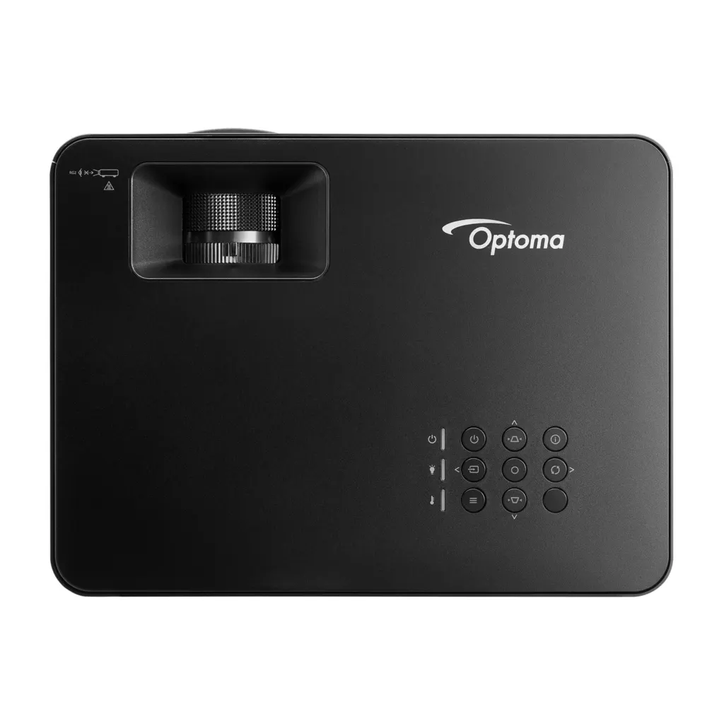 Optoma GT2200HDR Full HD 1080p short throw golf simulator projector - top view with control panel