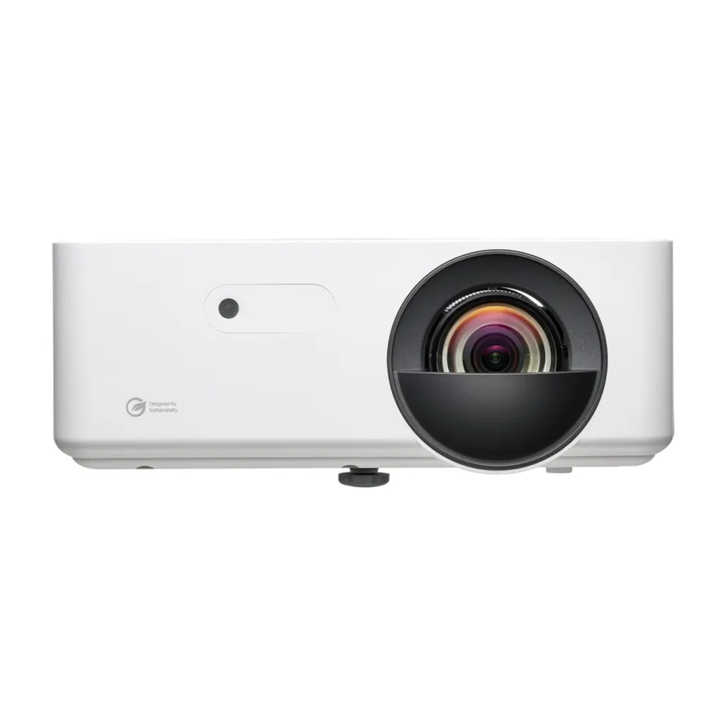 Optoma LW351ST budget short throw golf simulator projector - straight-on front view