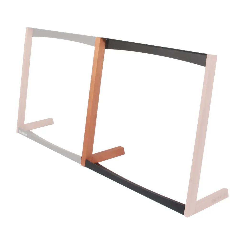 Golfanizer Duo Expansion Kit in cherry, highlighting the extra rail and steel panels added to a single rack