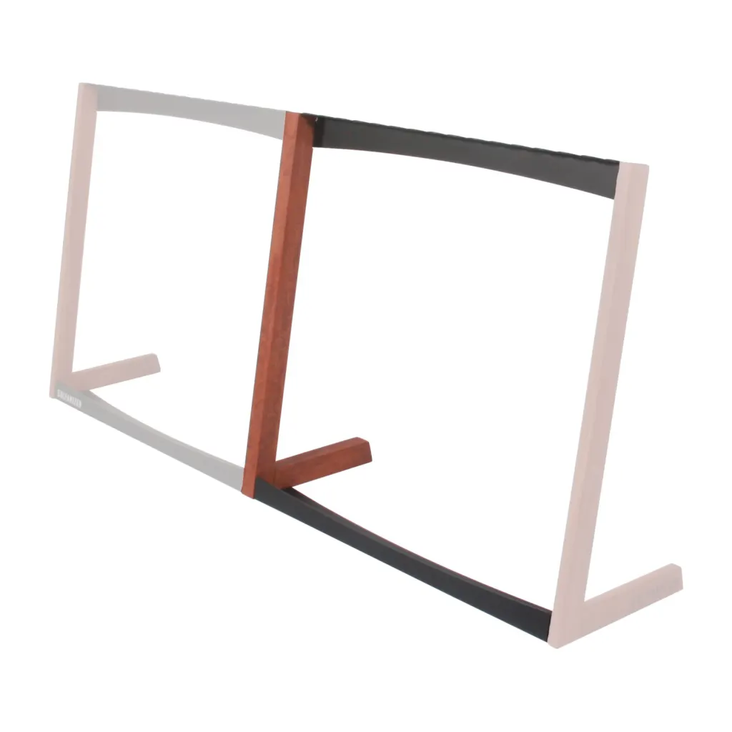 Golfanizer Duo Expansion Kit in cumaru, highlighting the extra rail and steel panels added to a single rack