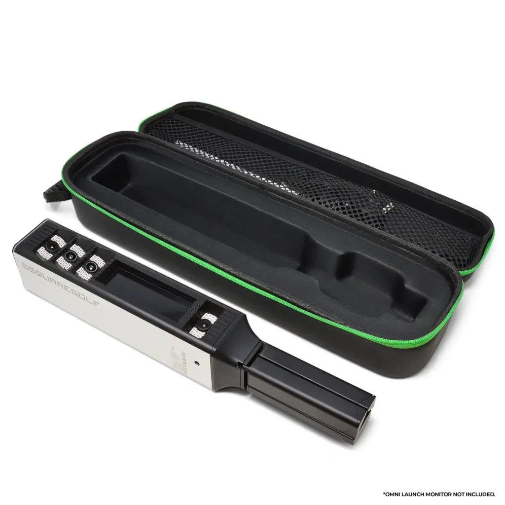 Square Golf OMNI carry case open with moulded foam insert