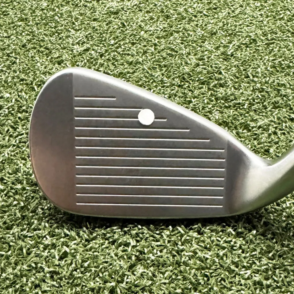 Square Golf OMNI face sticker applied to a golf club face